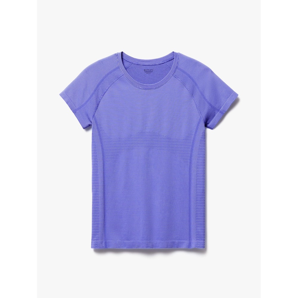 Athleta Women's Momentum Flex Tee - Morning Glory Mini Stripe - Size 1X